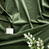 2 Pieces Plain Dyed Velvet Eyelet Curtains - Olive Green